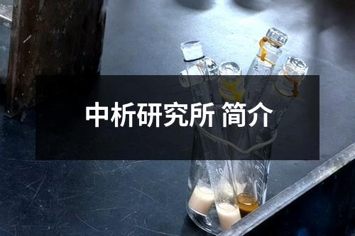 中析研究所 簡介