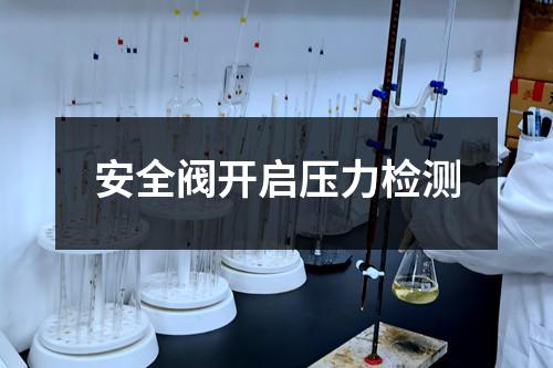 安全閥開啟壓力檢測