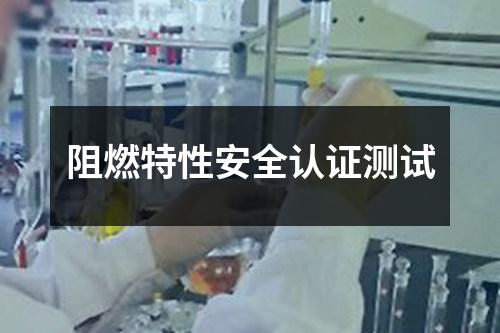 阻燃特性安全認(rèn)證測試