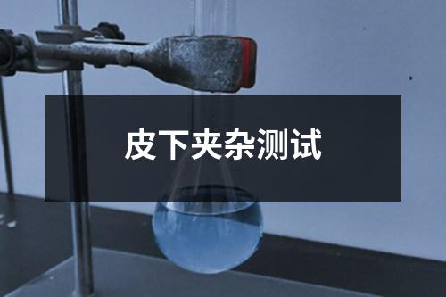 皮下夾雜測試