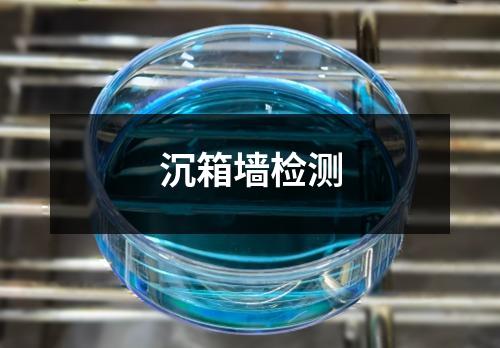 沉箱墻檢測(cè)