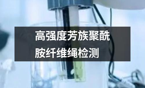 高強度芳族聚酰胺纖維繩檢測