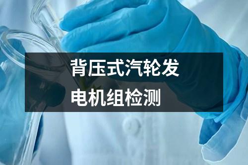 背壓式汽輪發(fā)電機組檢測