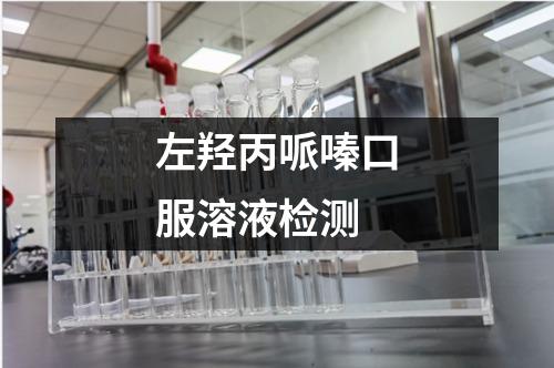 左羥丙哌嗪口服溶液檢測