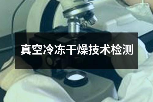 真空冷凍干燥技術(shù)檢測(cè)