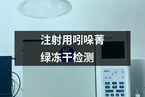 注射用吲哚菁綠凍干檢測