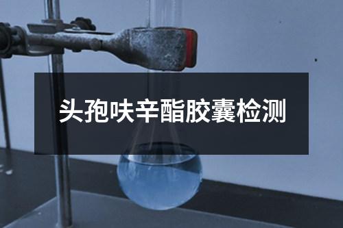 頭孢呋辛酯膠囊檢測