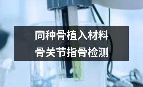 同種骨植入材料骨關(guān)節(jié)指骨檢測(cè)