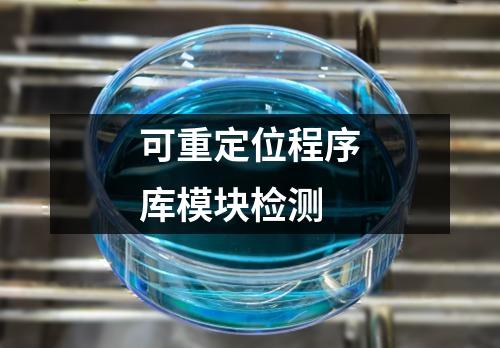 可重定位程序庫模塊檢測