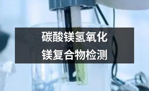 碳酸鎂氫氧化鎂復(fù)合物檢測