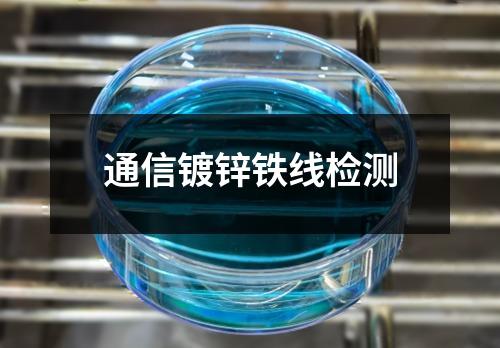 通信鍍鋅鐵線檢測(cè)