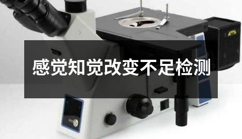 感覺知覺改變不足檢測