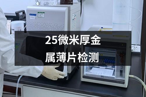 25微米厚金屬薄片檢測