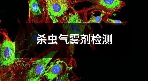 殺蟲氣霧劑檢測(cè)