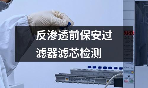 反滲透前保安過濾器濾芯檢測