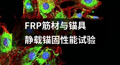 FRP筋材與錨具靜載錨固性能試驗