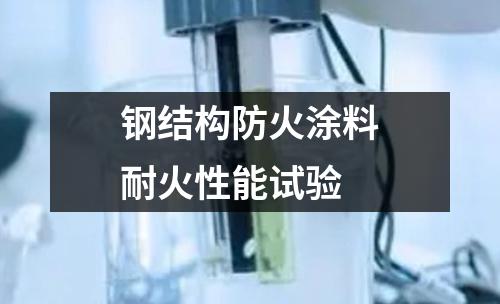 鋼結(jié)構(gòu)防火涂料耐火性能試驗