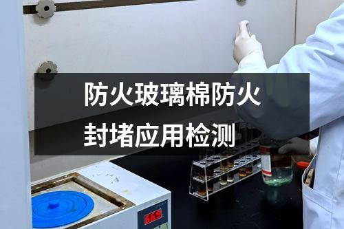 防火玻璃棉防火封堵應(yīng)用檢測(cè)