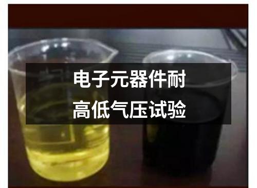 電子元器件耐高低氣壓試驗