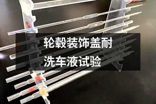 輪轂裝飾蓋耐洗車(chē)液試驗(yàn)