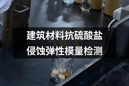 建筑材料抗硫酸鹽侵蝕彈性模量檢測