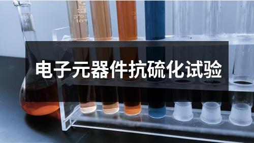 電子元器件抗硫化試驗