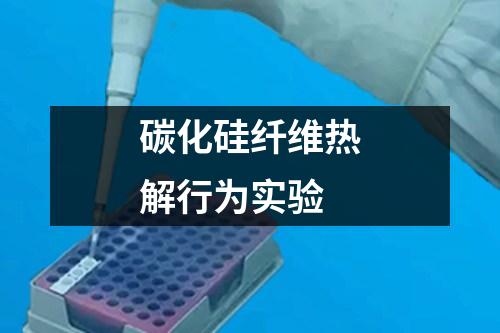 碳化硅纖維熱解行為實(shí)驗(yàn)
