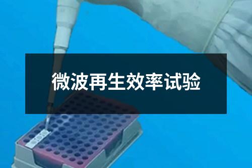 微波再生效率試驗