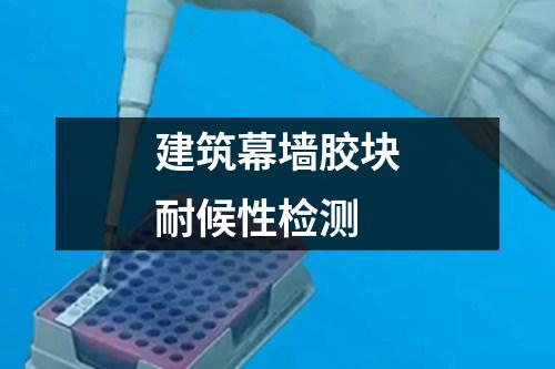 建筑幕墻膠塊耐候性檢測(cè)