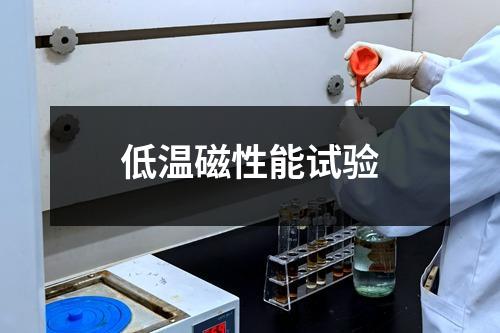 低溫磁性能試驗(yàn)
