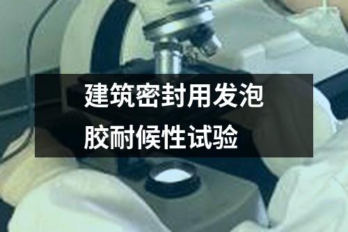 建筑密封用發(fā)泡膠耐候性試驗