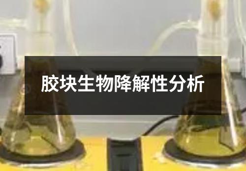 膠塊生物降解性分析