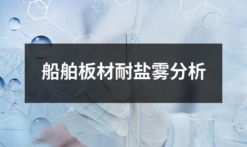 船舶板材耐鹽霧分析