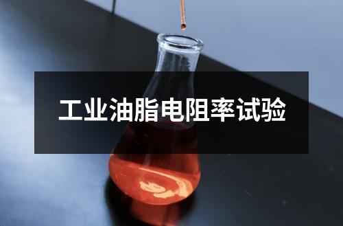 工業(yè)油脂電阻率試驗(yàn)