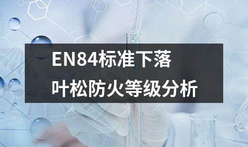 EN84標(biāo)準(zhǔn)下落葉松防火等級(jí)分析