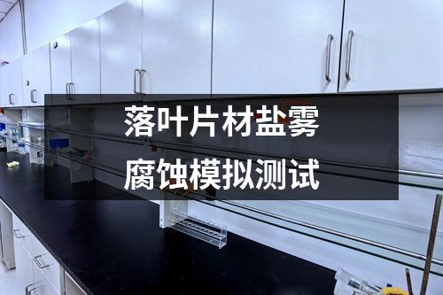 落葉片材鹽霧腐蝕模擬測試