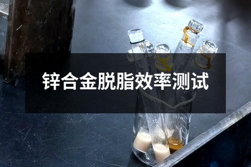 鋅合金脫脂效率測試