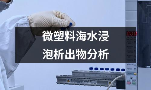 微塑料海水浸泡析出物分析