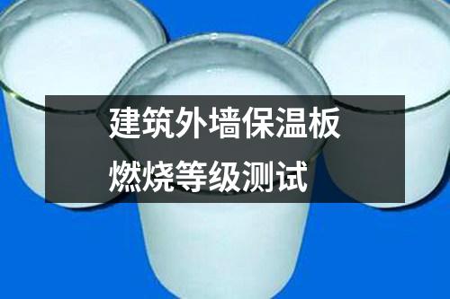 建筑外墻保溫板燃燒等級測試