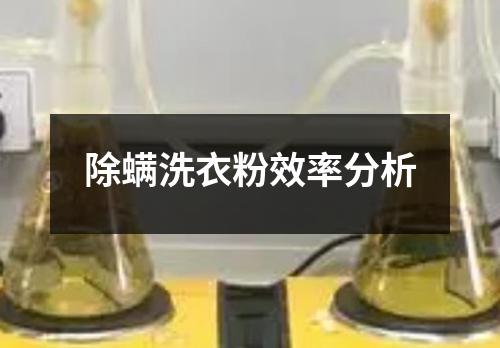 除螨洗衣粉效率分析