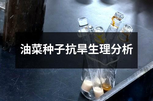 油菜種子抗旱生理分析