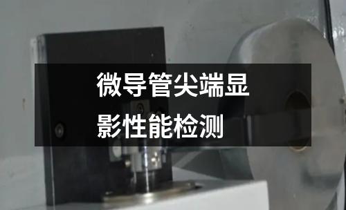 微導管尖端顯影性能檢測