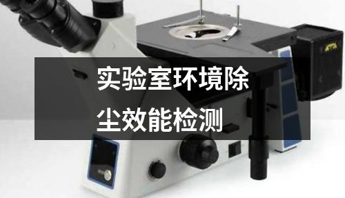 實驗室環(huán)境除塵效能檢測