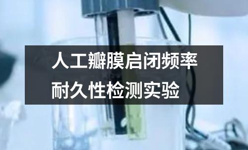 人工瓣膜啟閉頻率耐久性檢測實驗