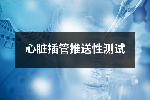 心臟插管推送性測試