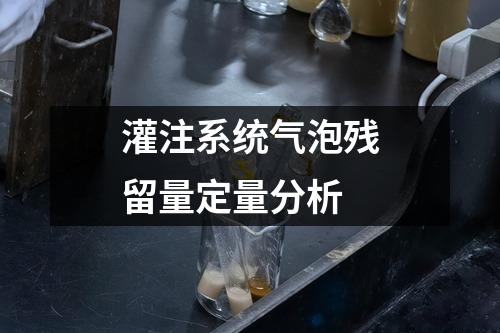 灌注系統(tǒng)氣泡殘留量定量分析