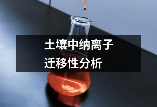 土壤中納離子遷移性分析