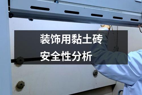 裝飾用黏土磚安全性分析