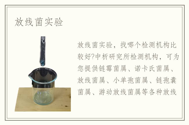 放線菌實驗
