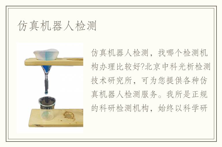 仿真機器人檢測